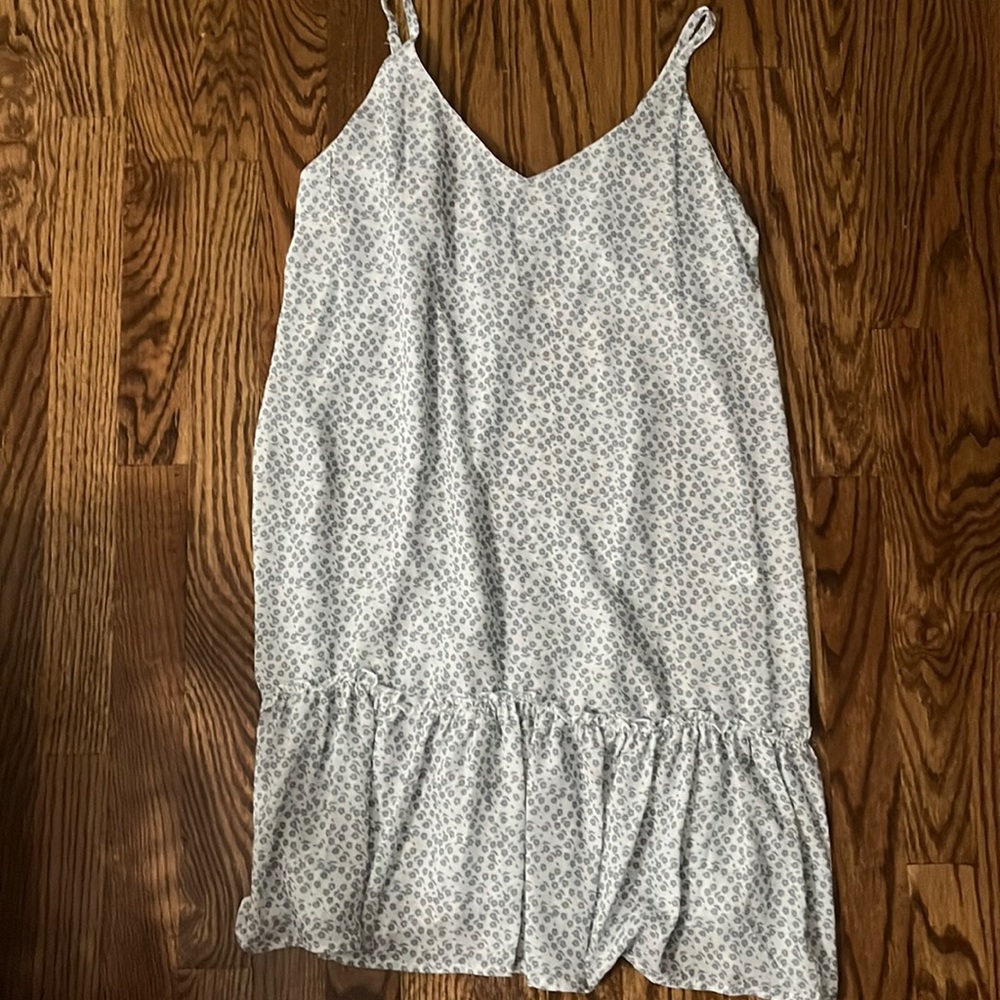 Women’s floral blue and white dress tank top